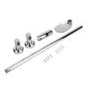 Stainless Steel Lift Type Shower Slide Bar Holder with Rod Soap Dish Suction Cup Install