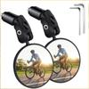 2pcs /set Bicycle Rearview Mirror End Handlebar Convex Bike Mirror Cycling Safety Warning Bicycle Reflectors