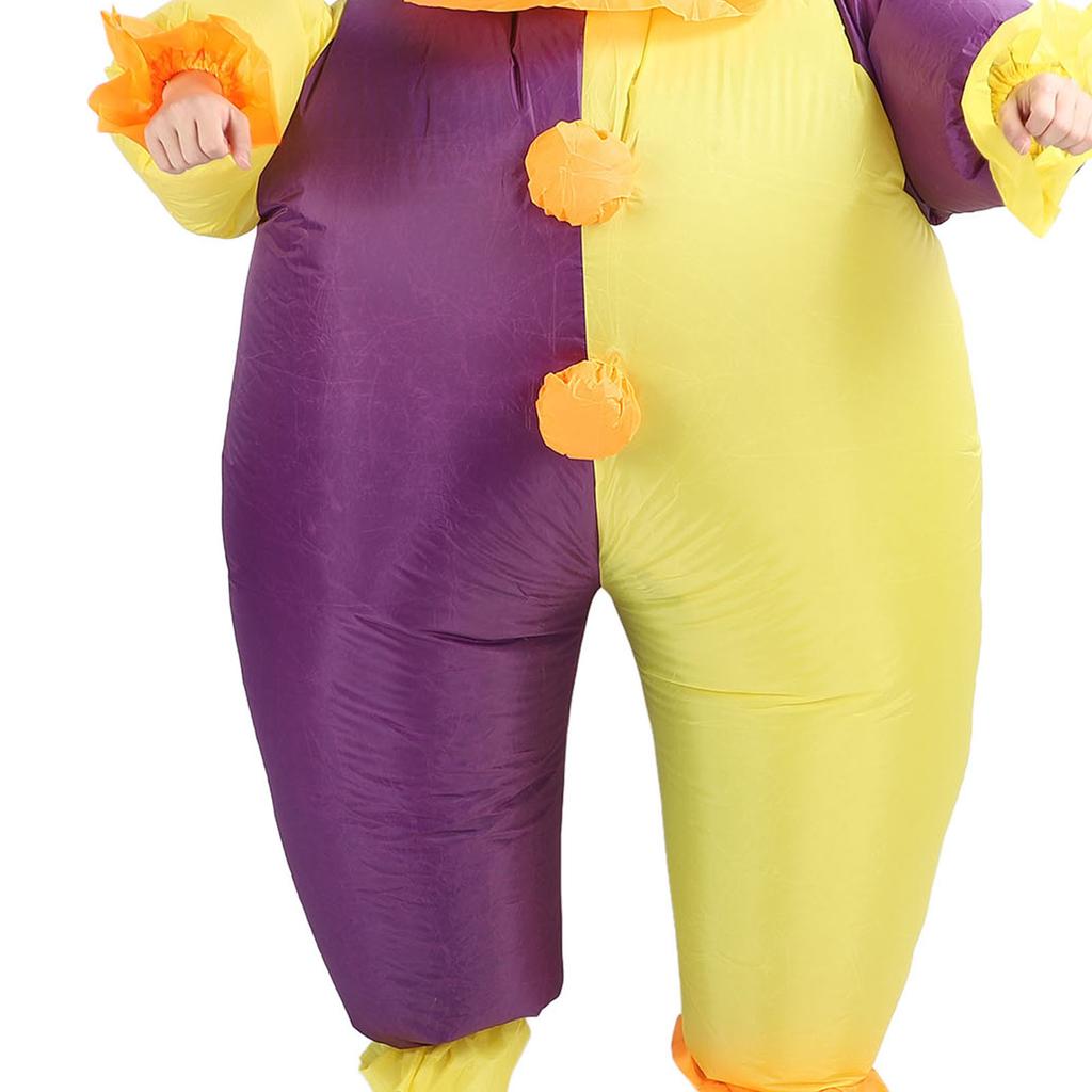 Inflatable Clown Costume for Adults Polyester Blow Up Funny Joker Costume Suit for Holiday Cosplay Parties