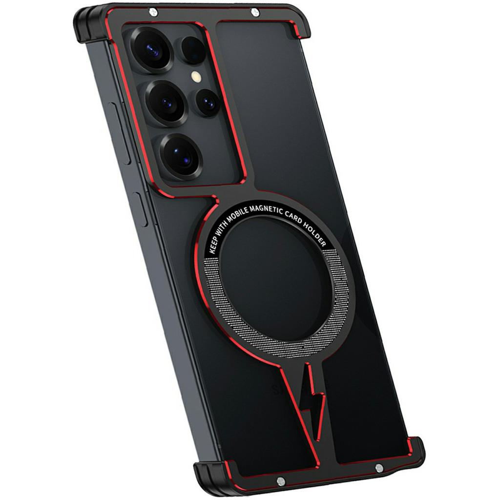 For Samsung Galaxy S25 Ultra Magnetic Bumper Case Aluminium Alloy Metal Frameless Phone Cover