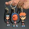 12Pcs Naruto Anime Figure Sasuke Kakashi Gaara Itachi Uchiha Q Version Cute Keychain Backpack Decoration Pendant Gift
