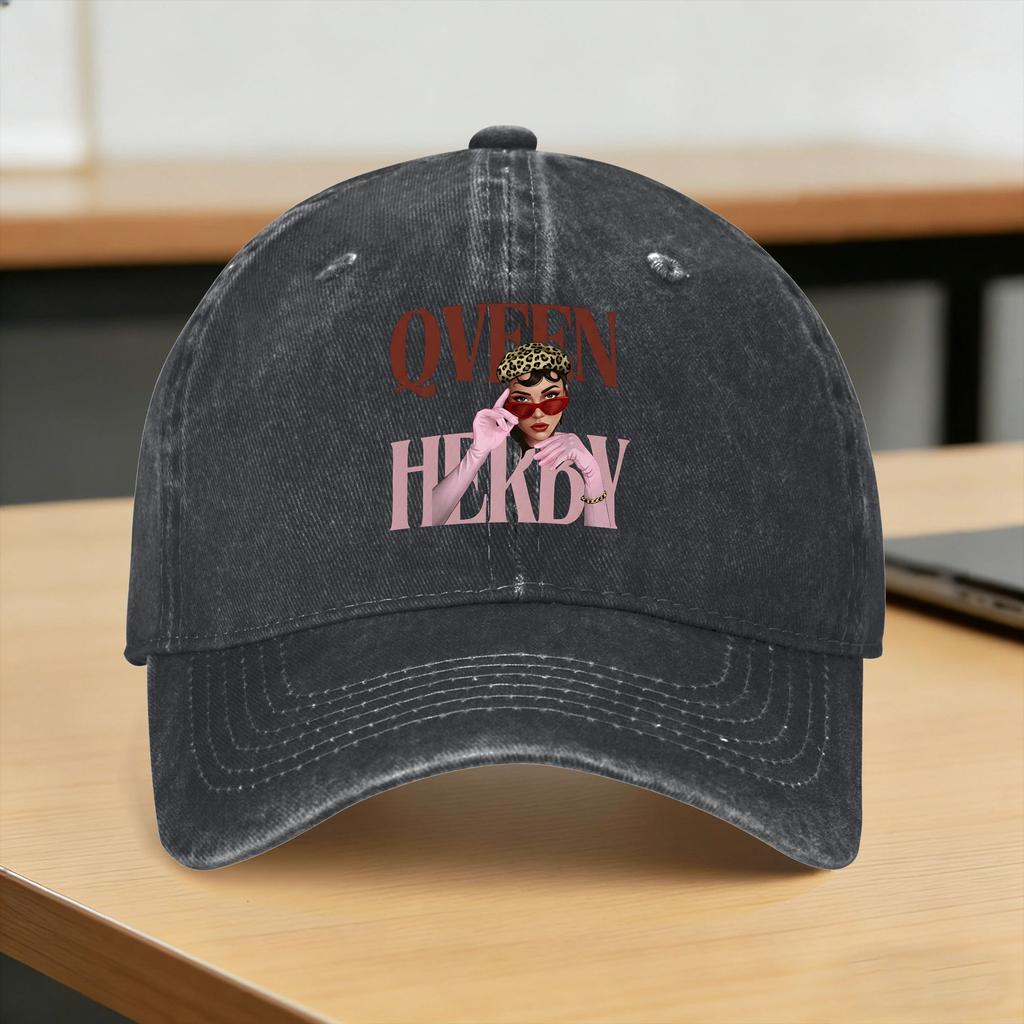 Кепка Бейсболка Qveen Herby Sun yk Ретро Унисекс Взрослый Стирка Хип-хоп Кепки Защита от солнца Печать На открытом воздухе Спорт Кепка Snapback Подарок