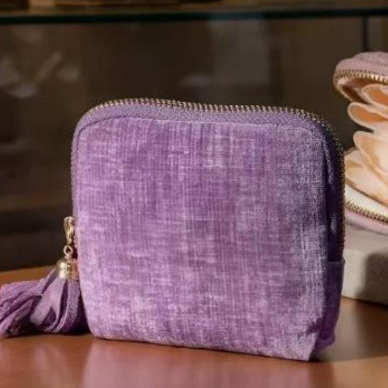 1 Piece, Available in Two Colors, Tassel Pouch for Storage, Compact and Lightweight, High-Capacity Zippered Storage Bag for Earrings, Bracelets