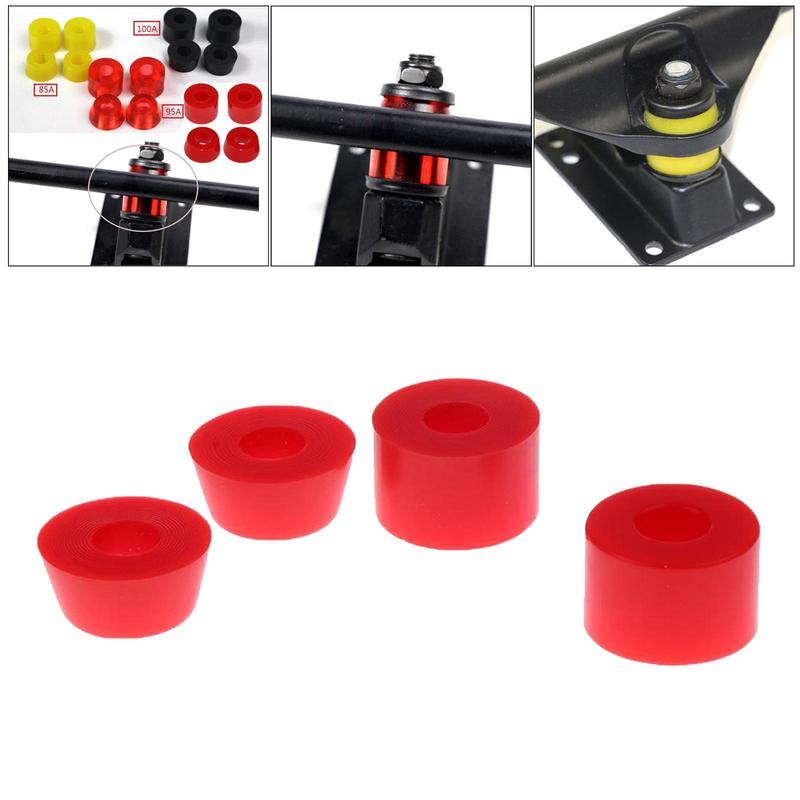 6xSkateboard Longboard Replacement Bushings Plate Many Colors Durometers Red 95A