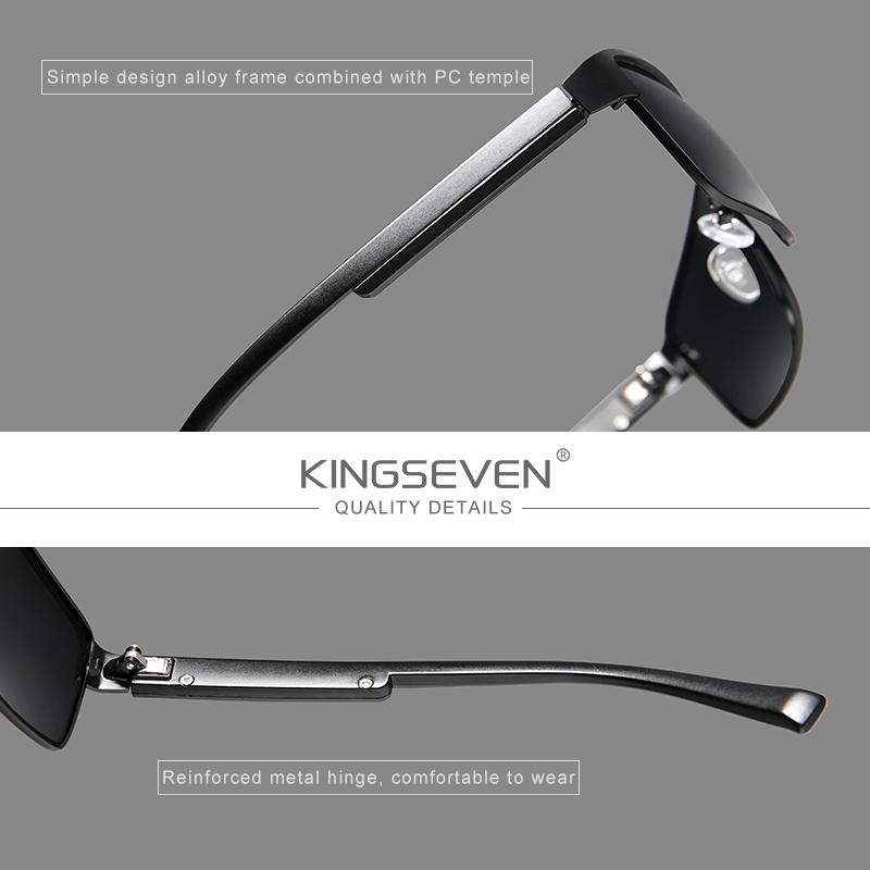 KINGSEVEN НОВЫЕ Модные Поляризационные Солнцезащитные Очки Мужские Женские Антибликовые Квадратные Очки для Вождения Мужские Солнечные Очки Мужские Очки UV400
