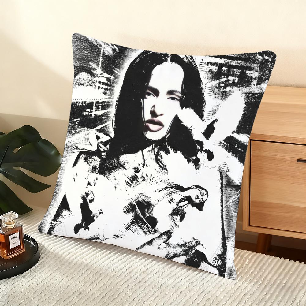 R-Rosalia Lux Cushion Cover Soft Short Plush Pillow Cover Smooth Cozy Texture Aesthetic Cushion Case Home Decor