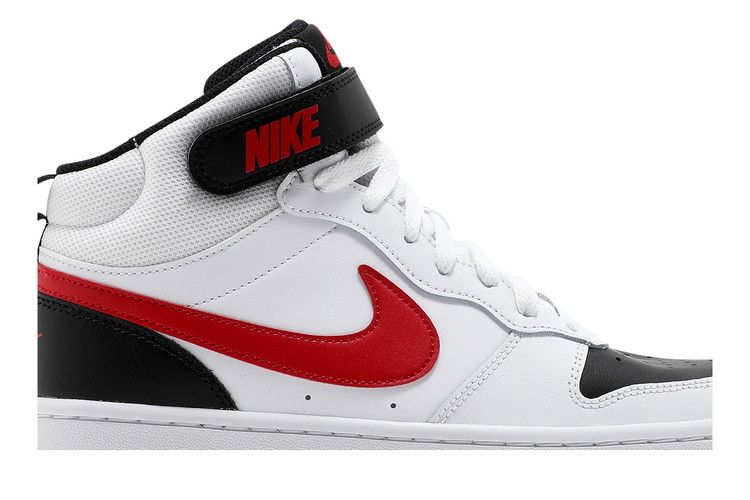 Детские кроссовки Nike Court Borough Mid 2 Белый Университетский Красный (GS) Белый/Черный/Красный университетский