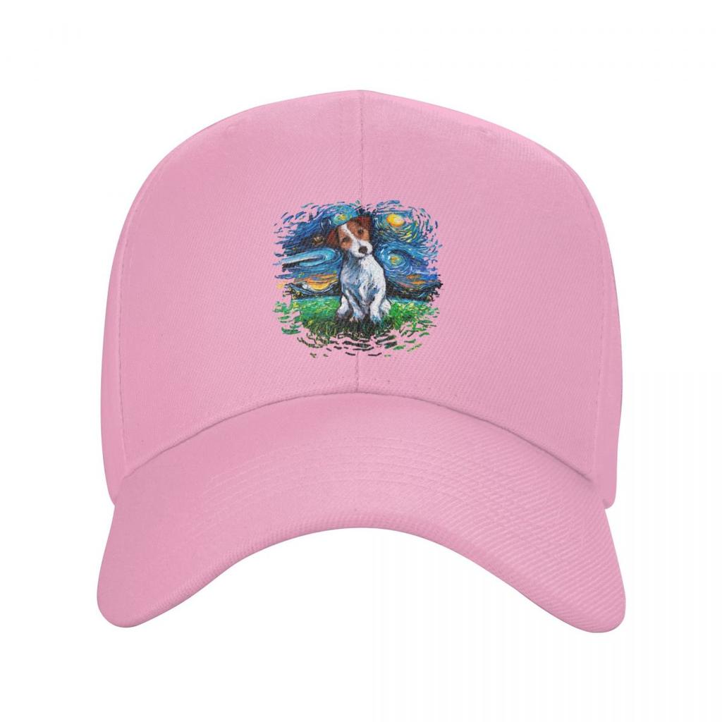 Джек-рассел-терьер, бейсбольная кепка с ночным небом, регулируемая шапка для папы для взрослых, собак, домашних животных, унисекс, женские уличные шапки Snapback, кепки дальнобойщика