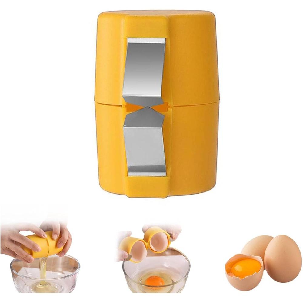 Egg Shell Opener, Egg Cracker For Raw Eggs, Hard Boiled Egg Peeler Egg Cube Egg Separator Handheld Tool, Stainless Steel Eggshell Breaker