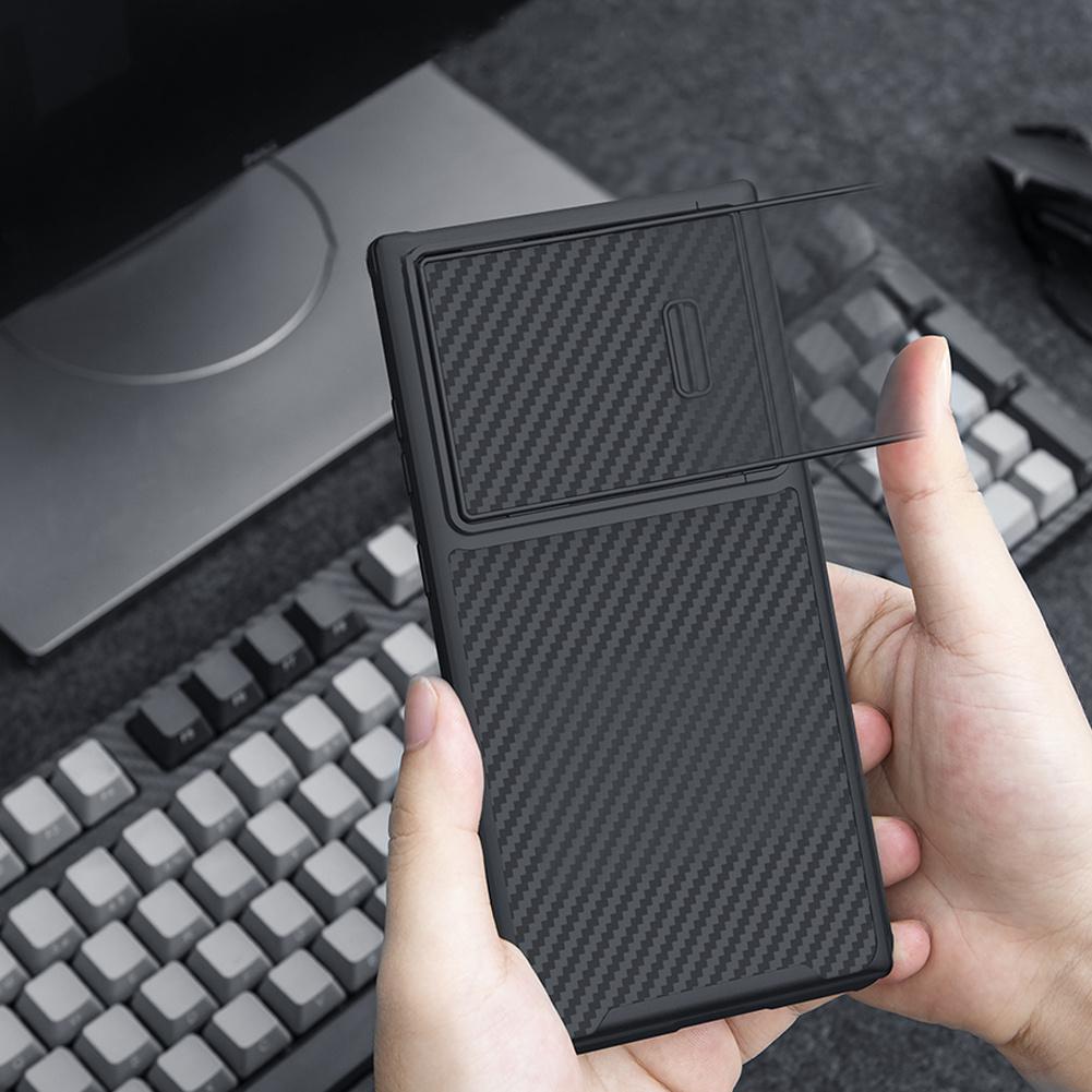 Черный защитный чехол Nillkin для Samsung Galaxy S23 Ultra - защитный чехол для камеры из синтетического волокна