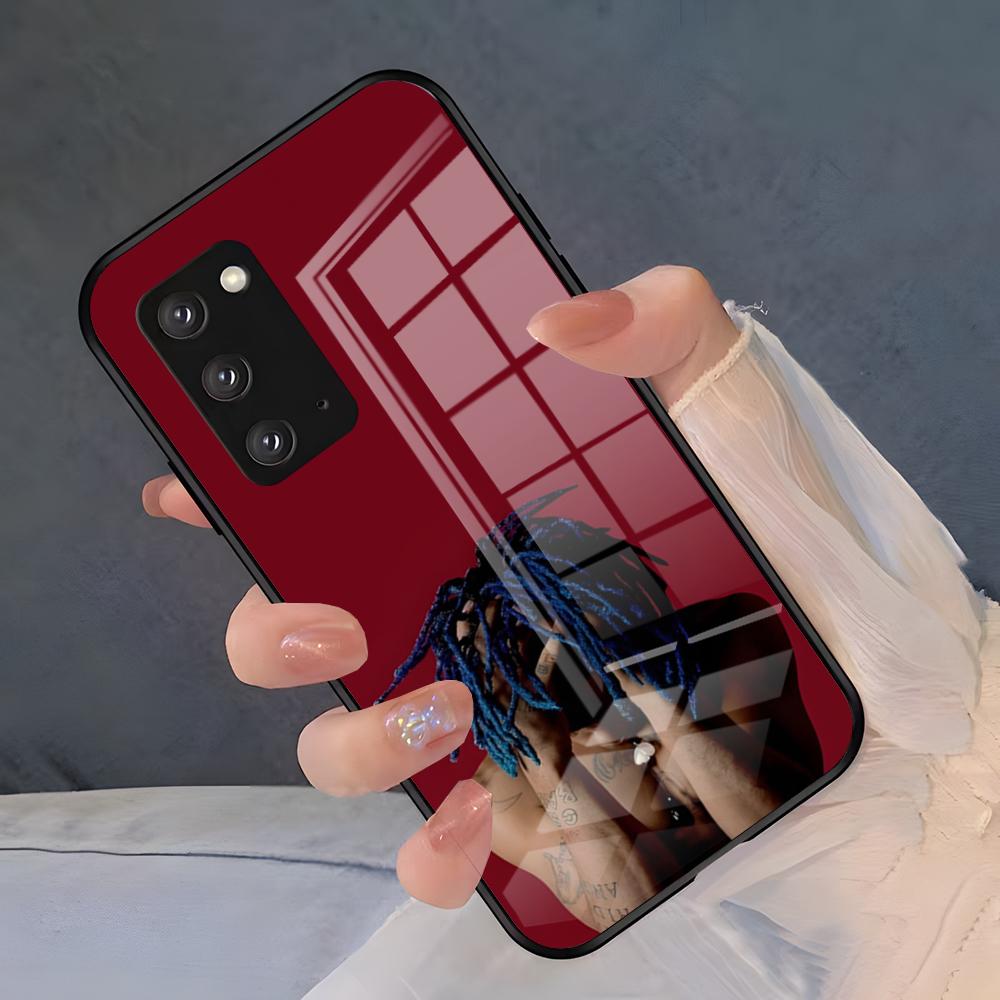 Чехол для телефона рэпера XXXTENTACION для Samsung A25 A13 A33 5G A54 A36 A35 A56 A52 A14 Ударопрочный стеклянный чехол