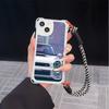Ae78 Fashion Car Pattern Design Art Soft Phone Cases for iPhone 16 15 14 13 12 11 Pro Max 7 8 XR with Wrist Strap Lanyard Corner Protection Back Cover