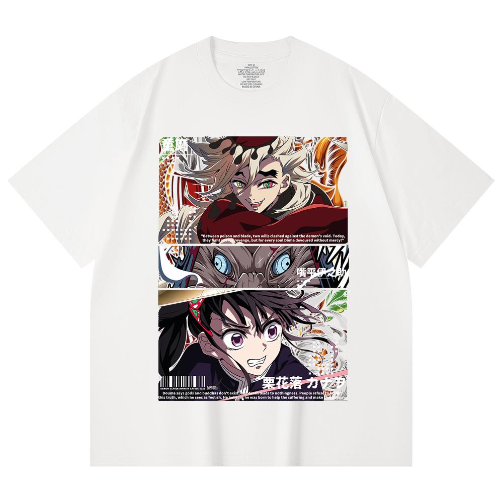 230 Gsm 100% Cotton Demon Slayer V30 Kanao Doma Print Unisex Heavy Cotton T Shirt