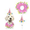 2Pcs/Set Hat and Tutu Collar Lawn Goose Clothes Colorful Pom-Pom Goose Clothes  Farmhouse Style