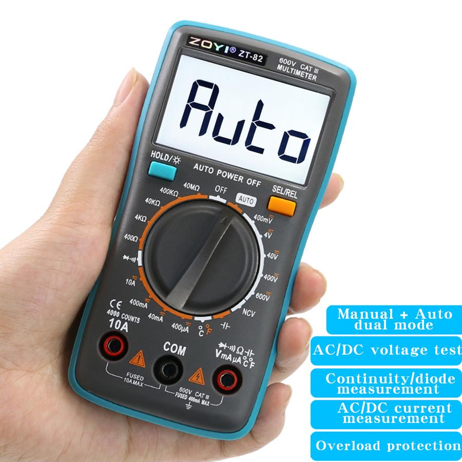 ZOYI ZT-82 Smart Electrician Digital Multimeter, Household High-precision Digital Display Mini Multimeter