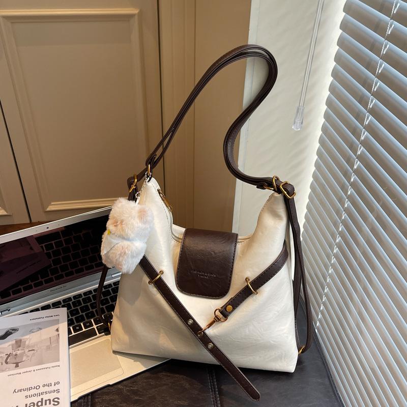 Ретро сумка-тоут женская большой вместимости 2025 новая осенне-зимняя повседневная на плечо сумка-мессенджер многофункциональный рюкзак