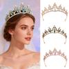 Rhinestone Queen Crown Baroque Vintage Bridal Tiara Halloween Party Wedding Hair Accessories  Party