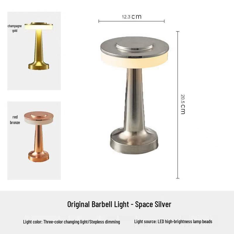 Retro LED Touch Table Lamp - USB Rechargeable for Bedside, Dining, Bar, and Desktop Atmosphere