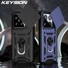 KEYSION Противоударный бронированный чехол для Xiaomi 15 5G Мягкий силиконовый + защитное кольцо для камеры из поликарбоната Чехол-подставка для телефона Xiaomi 15 Pro