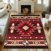 Племенной ковер в юго-западном стиле, Ацтекский деревенский ковер, Машинная стирка, Геометрический ковер, Нескользящий ковер для пола в помещении, для спальни, гостиной