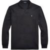 Polo SS25 Pony Embroidered V-Neck Cotton Long Sleeve Polo Shirt Men Polo Shirts Black 710916556-001