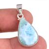 Natural Republic Larimar Gemstone 925 Solid Sterling Silver Pendant 1.25'' E2M48