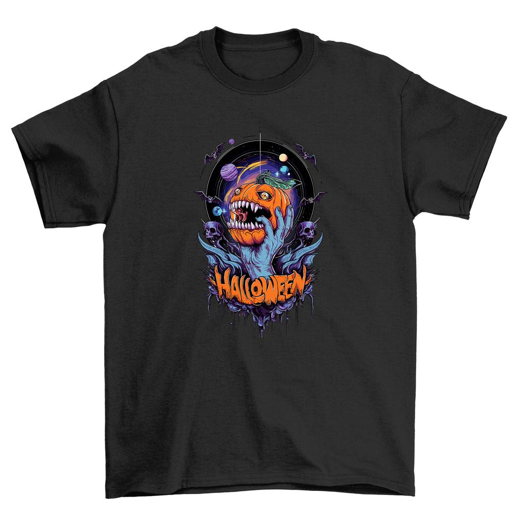Halloween_219 Skull and Crossbones T-Shirt Mens Womens Tees Top - Scarily Stylish! Funny T-Shirt Mens Womens Tees Top, Unise