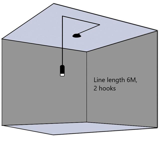Светодиодные подвесные светильники G9 Industrial Iron Art Long Line Настенный светильник черного цвета в минималистском стиле, подвесной для спальни, гостиной, украшения