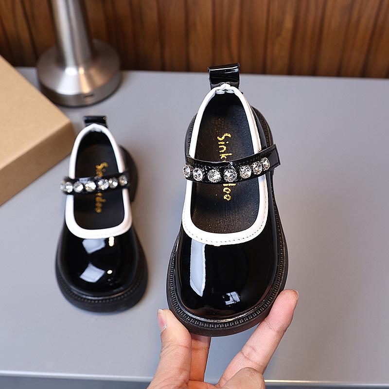 Children's leather shoes, new spring and autumn Korean style girls' soft-soled shoes, baby anti-slip fashion performance shoes