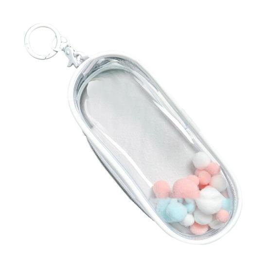 Clear Figure Display Bag with Metal Buckle Waterproof PVC Zipper Dustproof Portable OB11 BJD Doll Carrying Case Hanging Storage Bag