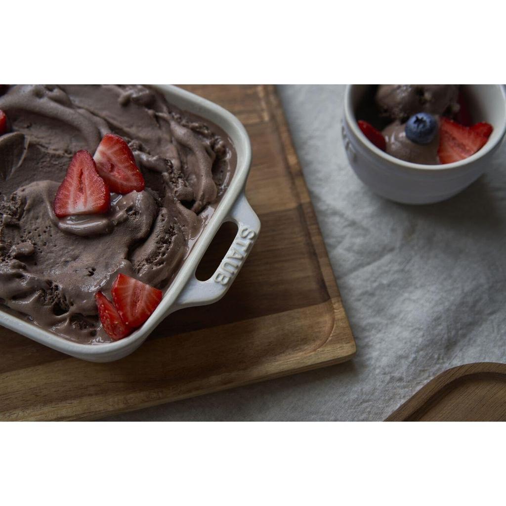 Блюдо staub Ivory 20 x Керамическое блюдо для запекания, киш, жаропрочное, подходит для использования в микроволновой печи, японское винтажное цветное блюдо "Прямоугольное 16 см" [Авторизованный