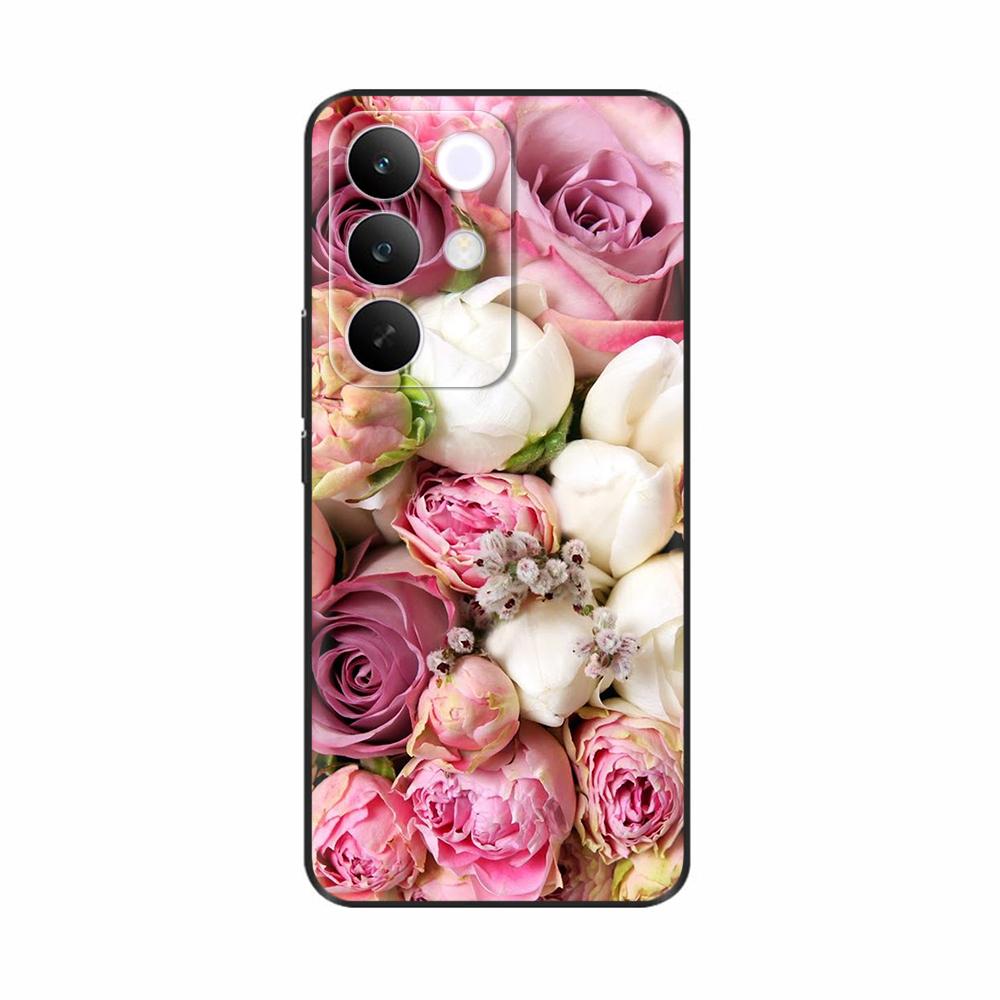 Чехол для OPPO Realme C85 5G Цветок Мягкий Матовый Силиконовый Задний Чехол для Realme 15x RealmeC85 C 85 4G 5G Полный Чехол для Телефона Fundas