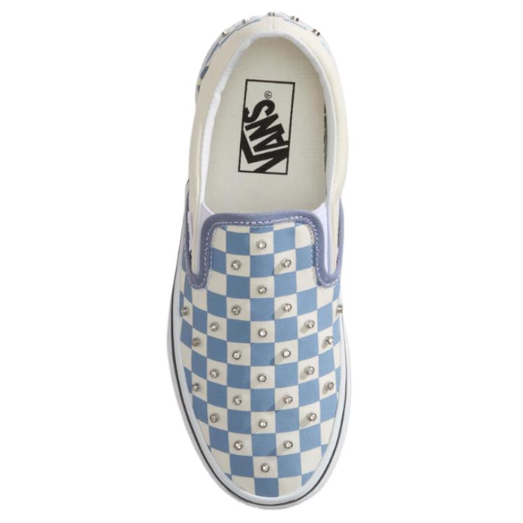Vans КЛАССИЧЕСКИЕ СЛИПОНЫ для скейтборда Женские Экрю Синий VN000D6YFOI