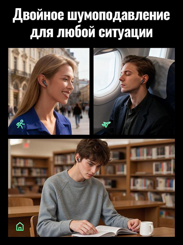 Hoco EQ27: Наушники Bluetooth 5.4 с AI-переводом, шумоподавлением и временем работы 28 часов, ANC&ENC