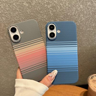 Чехол из твердого пластика с текстурой углеродного волокна и кевлара для iPhone 14 15 11 12 13 16 Pro Max Plus, противоударная защитная накладка, Fundas