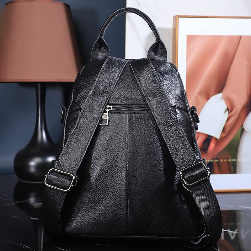 Женский рюкзак из натуральной кожи, мягкая воловья кожа, большая вместимость, сумка для мамы