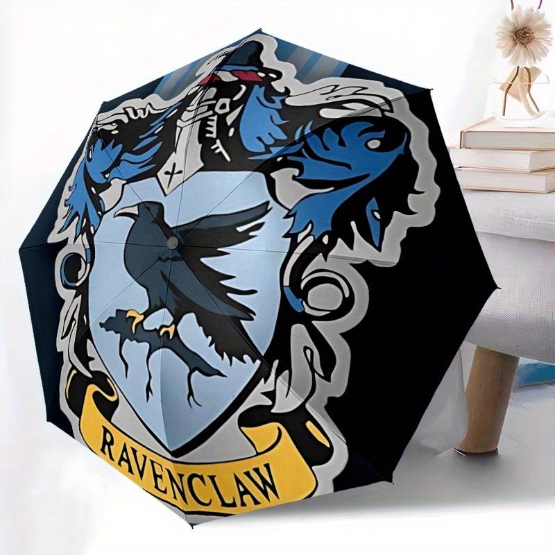 1pc Ravenclaw Crest Automatic Umbrella - 8-Rib Foldable Design, Outdoor Adventures, and Family Celebrations, Durable Canopy Material yy250827201