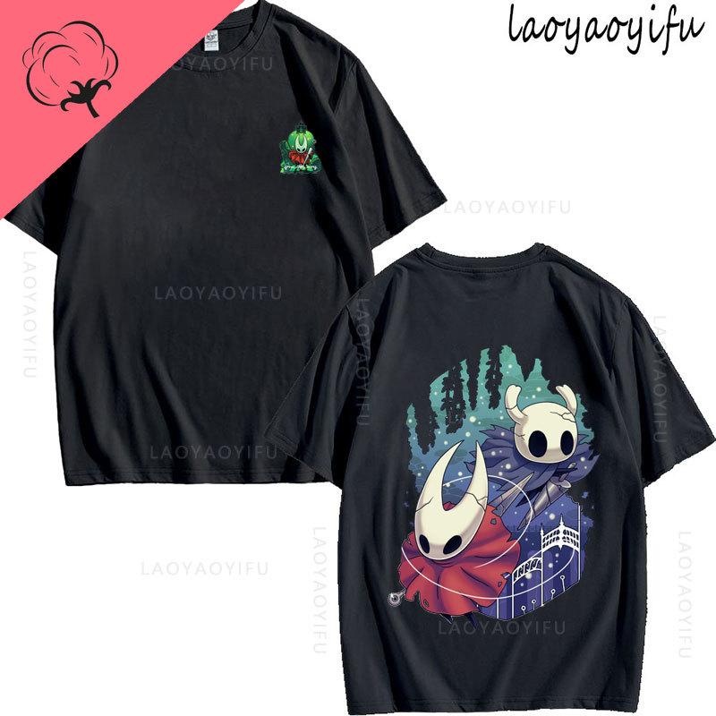 Hollow Knight Silksong Тема 100% Хлопок Летняя Футболка Короткий Рукав Печатный Мода Мужская Женская Мода Высокое Качество Круглый Вырез