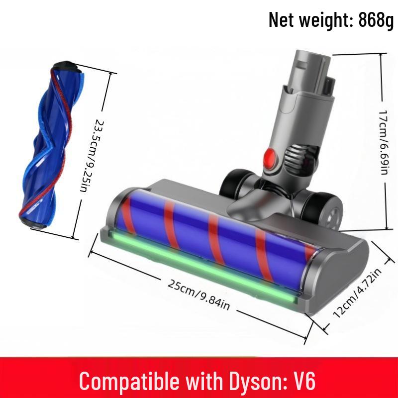 Аксессуар для пылесоса Dyson: V6-V11, V15 Slim Зеленый Свет Щетка для пола, выявляющая пыль.