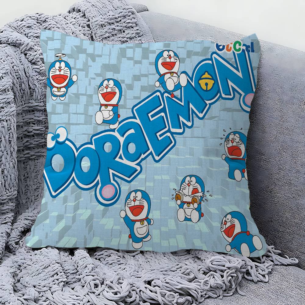 Funny DDoraemon Cartoon Personalized Pillow Cover Kids Bedroom Wild Party Decor Pillowcase kid Birthday shower Gift
