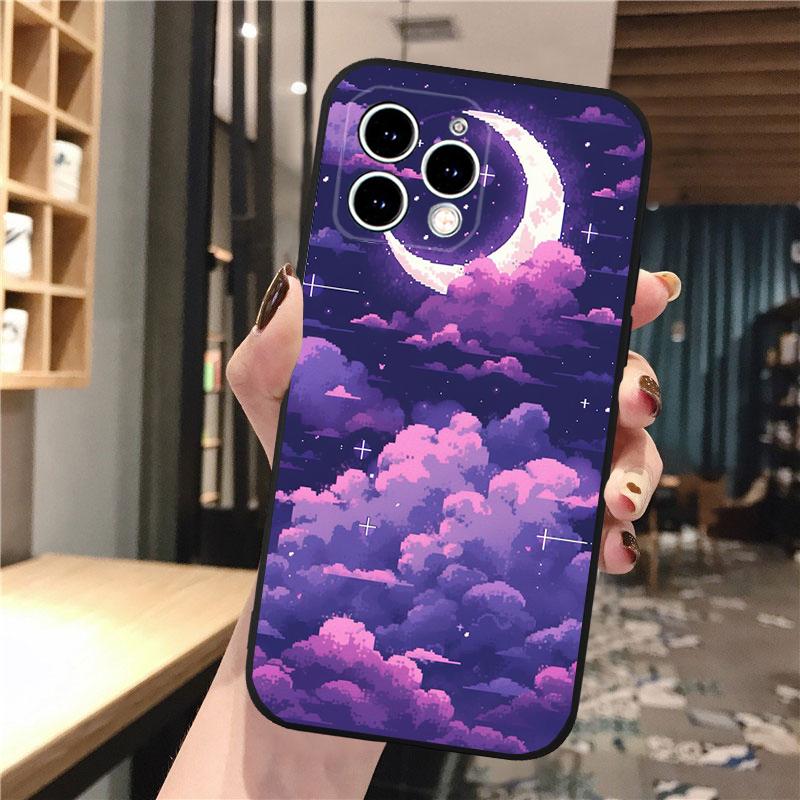 Чехол для телефона со звездным лунным облаком для iPhone Samsung Galaxy Redmi Xiaomi Oppo OnePlus Note SA 7 8 9 10 11 12 13 14 20 21 22 23 53 54 Pro Max Plus Ultra