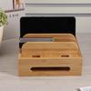 Home Office Table Bamboo Mobile Phone Storage Rack Stand Charging Rack Storage Organizer
