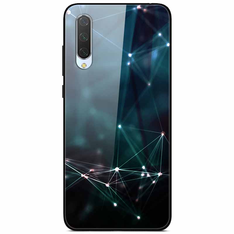 For Xiaomi Mi A3 Cases 9SE 9Lite Fashion Tempered Glass Hard Back Covers for Xiaomi Mi 9 SE Phone Cases Bumper Fundas Coque MiA3