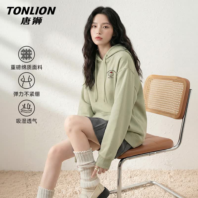 Женская свободная толстовка с капюшоном TonLion
