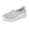 Skechers Современные женские повседневные туфли D'Lux светло-серые, удобные, дышащие 158858-LGY