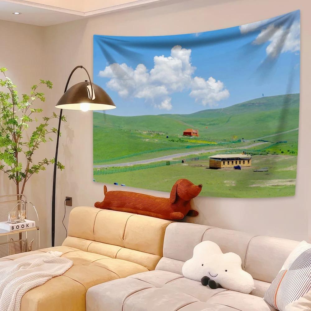 Пастбища Снежные горы Принт Мода Домашнее украшение Гобелен Гостиная Спальня Гобелен