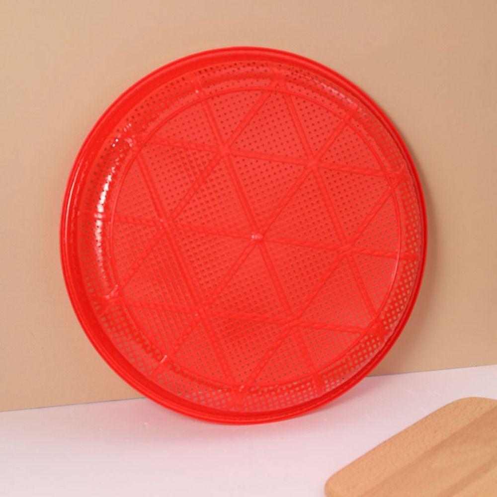 Red Sieve Basket Plastic Food Storage Tray Durable Fruit Basket Home