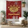 Fc Bayern Mnchen Custom Your Name Wall Decor Tapestry Art For Pet Memorial Birthdaywedding Party Backdrop Family Gift