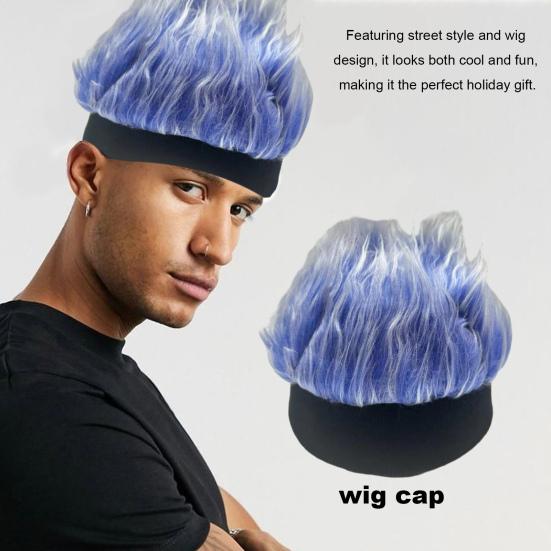 Cosplay Wig Hat Beanie Cap Super Soft High Elastic Breathable Indoor Outdoor Holiday Party Knitted Beanie Hat