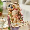 Phone Case: 2D flat design suitable for iPhone 18, 17, 16, 15, 14, 13 Pro protective case, Christmas gingerbread man, perfect holiday gift for Christm